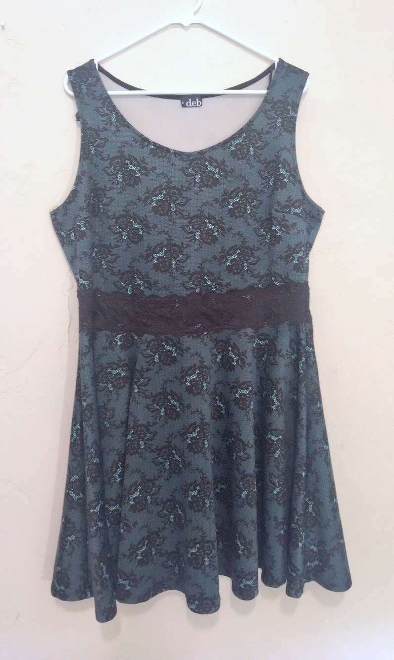 Deb Green and Black Summer Dress